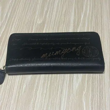 천연 가죽 소가죽 레더 남성용 장지갑 지갑 캘리그래피 필기체