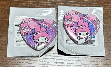 멜로쿠로전 마이멜로디 쿠로미 기념일 파티 하트형 캔뱃지