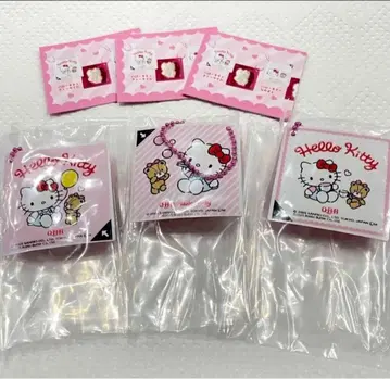 미사용 QBB 모양 치즈 키링 3개 세트 헬로키티 키티