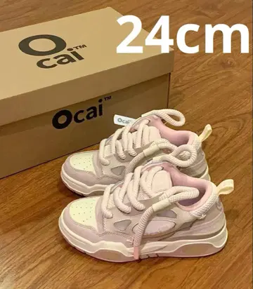 Ocai 핑크 화이트 스니커즈 24cm