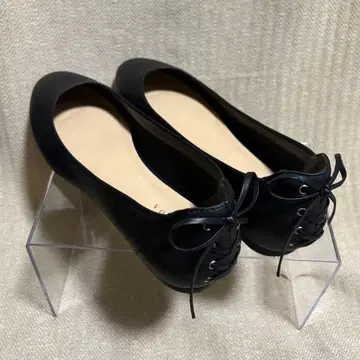 RANDA 레이스업 리본 포함 펌프스 23cm 블랙