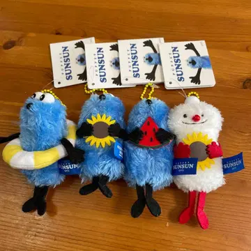 Sunsun 폴 체인 봉제 인형 4개 세트