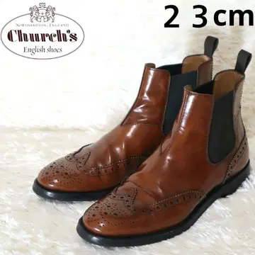 Church's 브라운 사이드 고어 부츠 SANDALWOOD 23cm