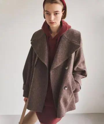 코코딜 숏 트렌치코트 울 알파카