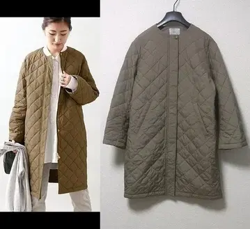 이에나 IENA 노카라 퀼팅 코트 자켓 34