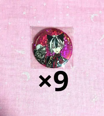 악마 집사와 검은 고양이 아쿠네코 난자타운 홀로그램 캔뱃지 베리안 세트