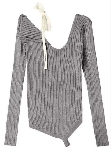 GLOWNY ISA 비대칭 니트 그레이 GLOWNY