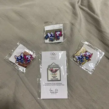 도쿄 2020 올림픽 핀 배지 4개 세트