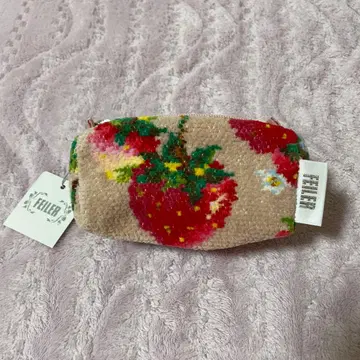 미사용 새상품 FEILER 페이러 스트로베리 필드 미니 파우치