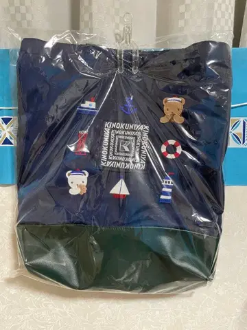 파밀리아 키노쿠니야 콜라보 토트백 770127 네이비/그린