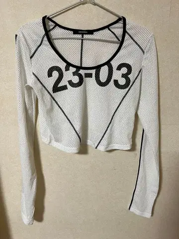 DIAGONAL 메쉬 크롭 T셔츠 23-03