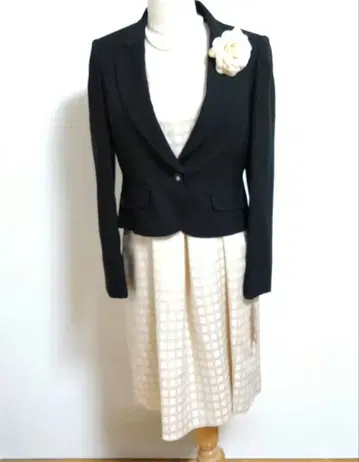 블랙 자켓 원피스 세트 포멀 15AR 빅 사이즈