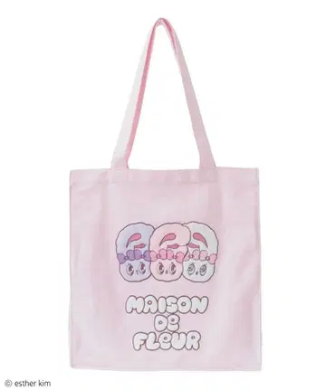 메종 드 플뢰르 Esther Bunny 스퀘어 토트백 핑크