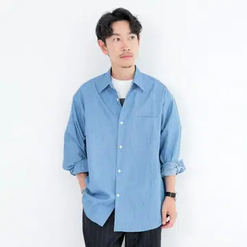 M 새상품급 So 샴브레이 데님 셔츠 오야마 슌