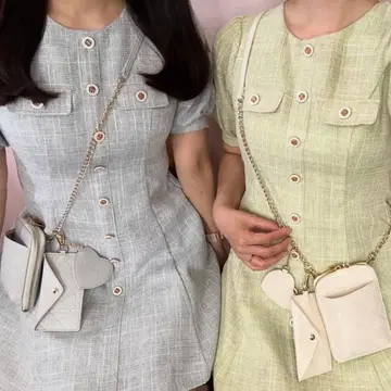 An MILLE 트위드 미니 플레어 OP BU