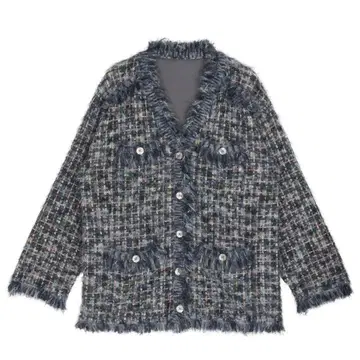 [ AMERIVINTAG ] TWEEDFRINGEKNITCARDIGAN