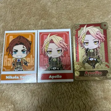 종말의 발키리 아폴로 니콜라 테슬라 포토 카드 스티커 3점