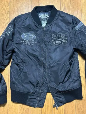 MCD 블랙 MA-1 플라이트 자켓 opium y2k