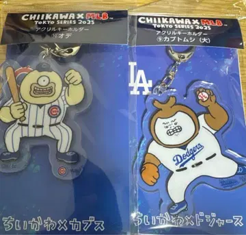 치이카와 MLB 장수풍뎅이 오데 아크릴 키링 컵스