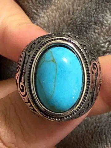 빈티지 터콰이즈 실버 액세서리 반지