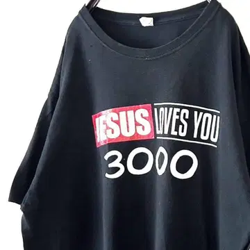 저지스 JESUS 러브유 3000 티셔츠 XL 블랙 블랙 구제 의류