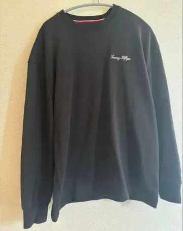TOMMY HILFIGER 블랙 트레이닝복 M 쭈리 스몰 로고 맨투맨