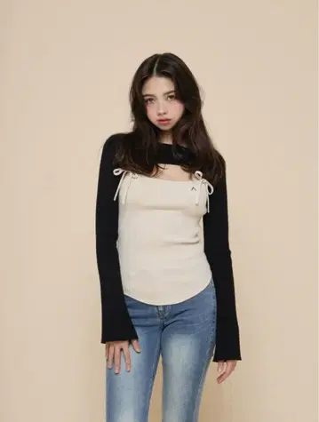 andmary Bebe ribbon set tops