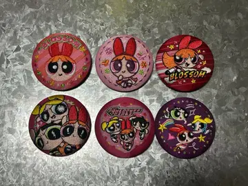 파워퍼프걸 자수 캔 배지 6개 세트