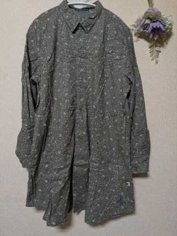 드럭 스토어 드럭스토어 꽃무늬 긴팔 튜닉 원피스 자수 포함