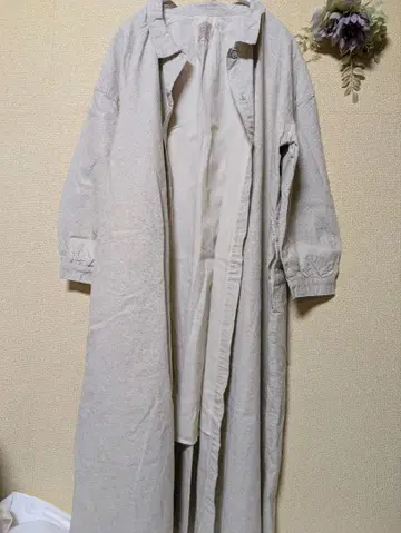 SM2 사만사 모스모스 린넨 베이지 롱 코트 안감 포함