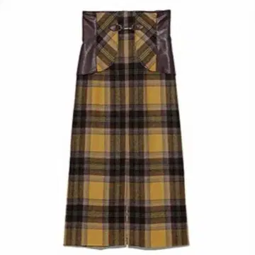 LILY BROWN 비트 인조 가죽 절개 타이트 스커트