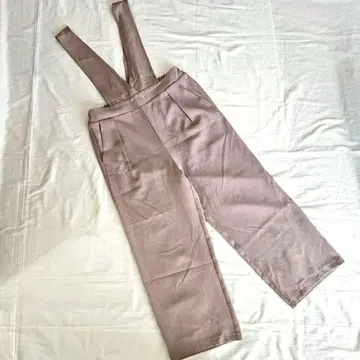 새상품급 살로펫 오버롤 얇은 소재 깔끔한 핑크 베이지 L 포켓