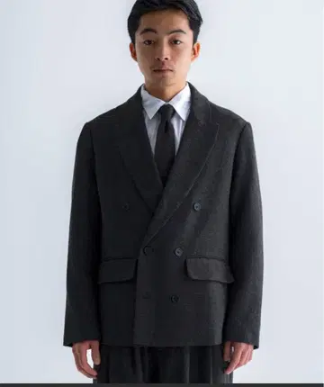 트위드 더블 테일러드 자켓 브라운 xs