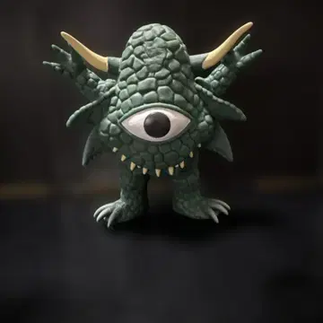 괴수 피규어 하나 눈 그린 컬러 약 15cm