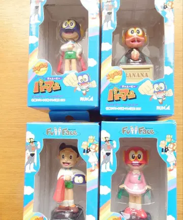 라나 흔들흔들 풀 페이스 목 흔드는 마스코트 파맨 미츠오 파코 부비 4종