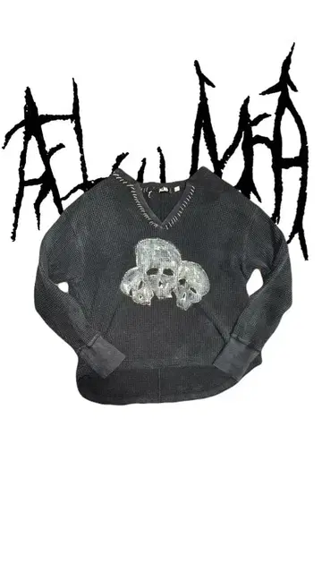 ALMA y2k punk 스컬 롱T