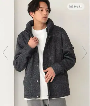 BEAMS heart 남성용 블루종 블랙 M 사이즈