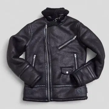 ZARA 페이크 무스탕 블랙 사이즈 S 더블 라이더 보아 블랙
