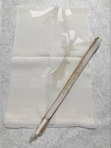 56 미사용 예복 포멀 금채 순수 실크 오비 장식 천 허리띠 세트