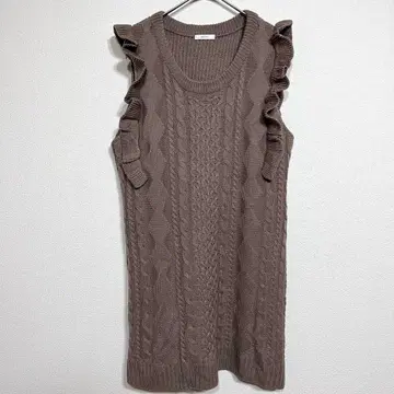 [ F ] apres jour 아프레 주르 여성용 니트 스웨터 브라운