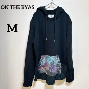 ON THE BYAS [ M ] 후드 부착 후드티 블랙 맨투맨