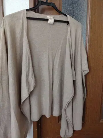 ICHI 베이지 가디건 100% 면 미사용