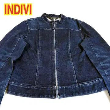 INDIVI 인디비 노카라 데님 자켓 G 라이더스