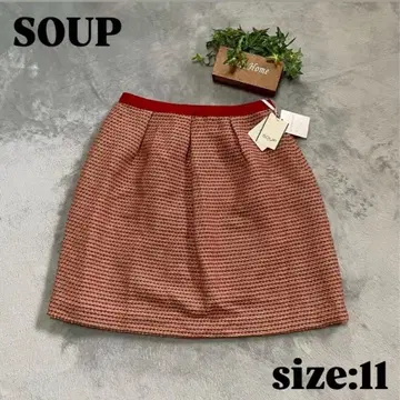 [ SOUP ] 수프 (11) 미디 스커트 테라코타