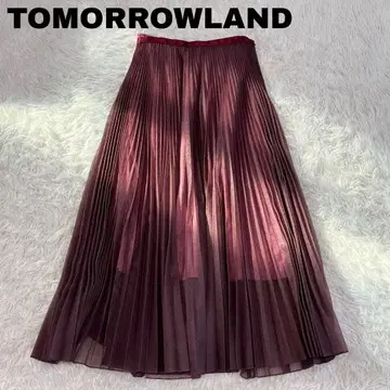 [ 새상품급 ] 투모로우랜드 라메 저지 플리츠 스커트 28,000엔+세금