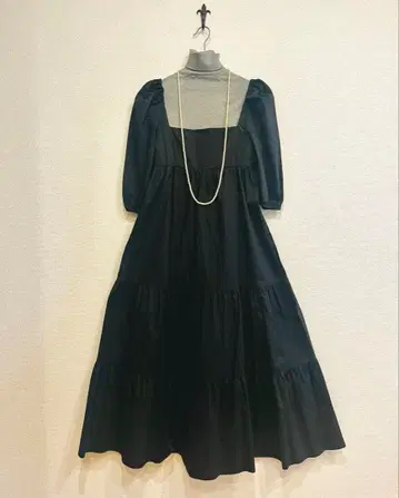 [ 미사용 ] ZARA 맥시 길이 포플린 원피스 티어드