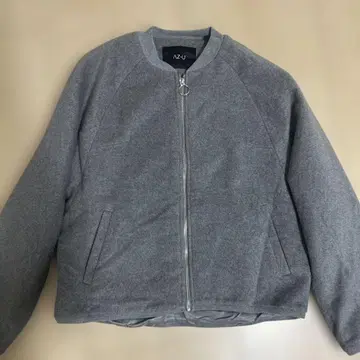 그레이 ZIP 업 래글런 슬리브 자켓