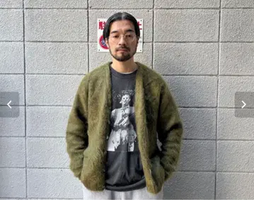 [ 레어 ] A.R.P. 모헤어 가디건 olive 올리브