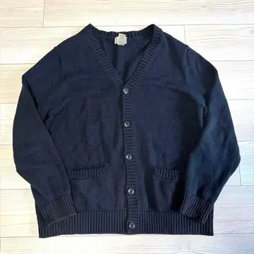 컨디션 최상 00년대 L.L.Bean 가디건 네이비 L 코튼 니트