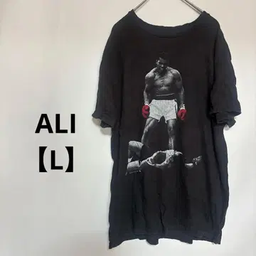 가격 인하 환영 ALI [ L ] 복싱 그래픽 티셔츠 블랙 남성용